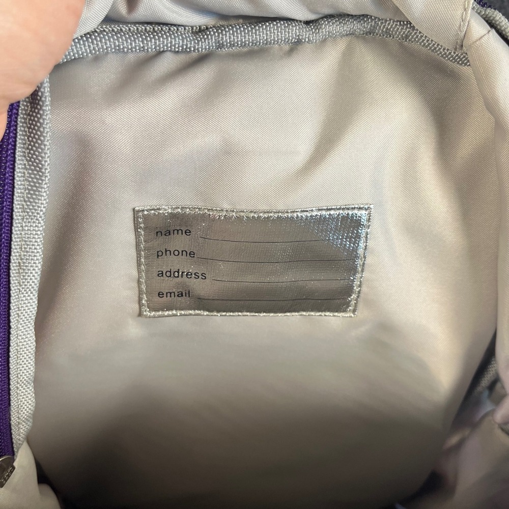 Pottery Barn Kids Mackenzie Purple Butterfly Backpack & Pencil Case Monogram A - Picture 11 of 12